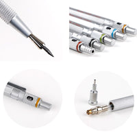 AOOKMIYA Kuelox-lápis mecânico de metal completo para desenho profissional, lápis automático para quadrinhos de 0.3/0.5/0.7/0.9/2.0mm