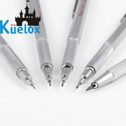 AOOKMIYA Kuelox-lápis mecânico quadrado para desenho, lápis de desenho mecânico metal 0.3/0.5/0.7/0.9/2.0mm para engenharia, 1 peça