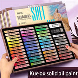 AOOKMIYA Kuelox óleo macio artístico pastéis mini profissional sólido oleoso água-solúvel pintura pigmento lápis para presente arte escola suprimentos