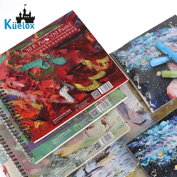 AOOKMIYA Kuelox-livro especial de óleo patel 20 folhas de papel 240g/m2, base de papel giz para arte e livro de grafite