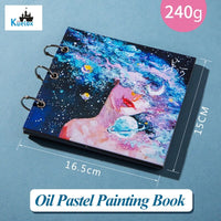 AOOKMIYA Kuelox preto/branco óleo pastel pintura livro papelão recarga 20 folhas 240g pintura papel profissão estudante arte suprimentos