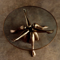 Led estilo italiano de vidro de aço inoxidável mesa café arte design luz luxo personalizado criativo pequena mesa redonda