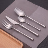 AOOKMIYA Luxury Cutlery Set 24 Piece Forks Knives Spoons Dinnerware Set Tableware Portable Golden Cutlery Sets Silverware fork spoon