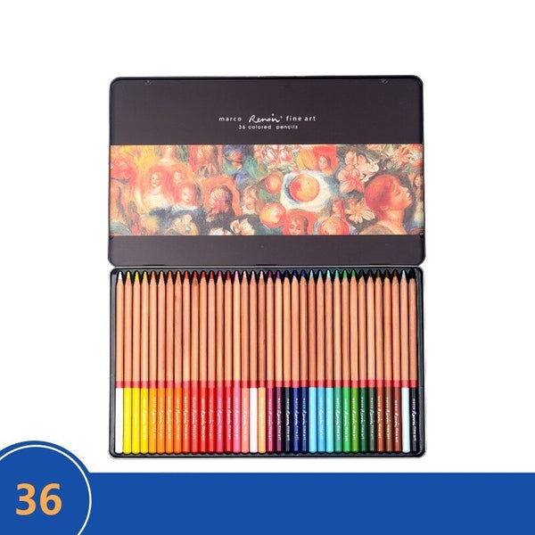 Marco Renoir Fine Sketch Pencils 72/100 Colors Professional Oily Color  Pencils Coloured Drawing Pencil Set Art Supplies For School Office