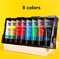 MONT MARTE 75 ML Artist Acrylic Paint Set Tubes for Canvas River Rocks Glass Wood Fabric Ceramic Craft Painting Art Supplies