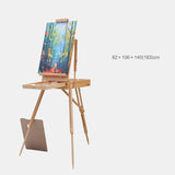 AOOKMIYA  Male Easel Wooden Painting Easel Box Caballete Pintura Portable Sketching Oil Painting Box Gouache Easel Painter Art Supplies