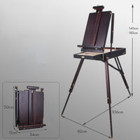 AOOKMIYA  Male Easel Wooden Painting Easel Box Caballete Pintura Portable Sketching Oil Painting Box Gouache Easel Painter Art Supplies