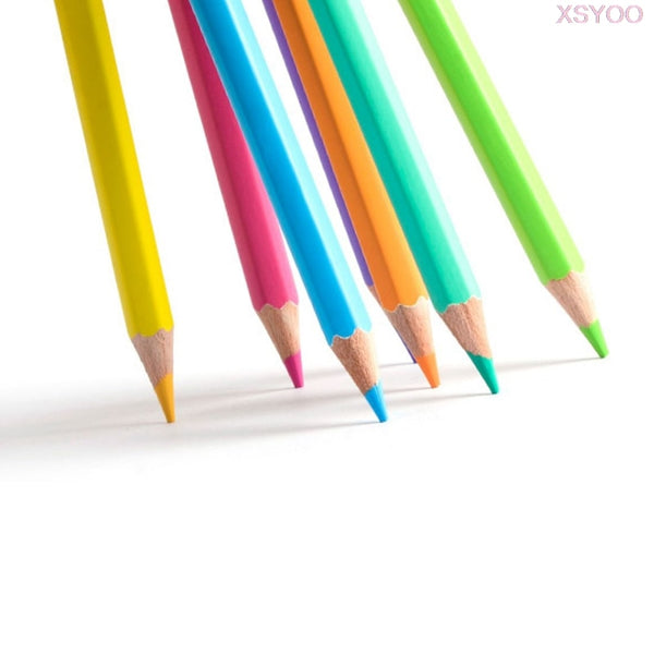 Marco 12/24 Colors Pencils Fashion Pastel Color SQUARE Shape Pencil l –  AOOKMIYA