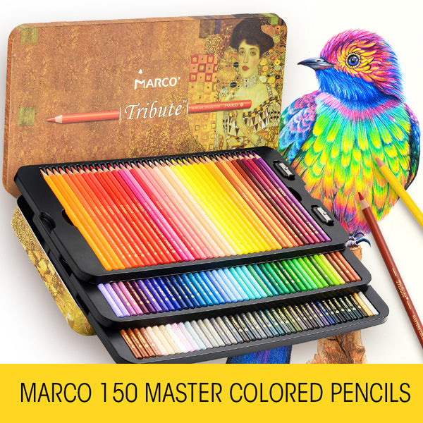 Marco Tribute 100 160 300 Colored Pencils, Soft Core Coloring Pencils Set,  Professional Color Pencils for Artists Kids Sketching