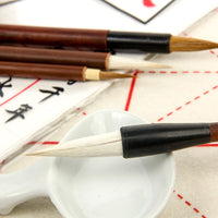 Maries 4Pcs Woolen Hair Writing Brush Chinese Calligraphy Pen Hook Line Pen For Drawing Watercolor Acrylic pigment Art Supplies