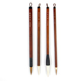 Maries 4Pcs Woolen Hair Writing Brush Chinese Calligraphy Pen Hook Line Pen For Drawing Watercolor Acrylic pigment Art Supplies