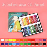 Maries Soft Oil Pastel 12/24/36 Artist Aqua Oil Pastel Washable Graffiti Painting Drawing Crayon Pen for Painting Art Stationery