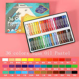 Maries Soft Oil Pastel 12/24/36 Artist Aqua Oil Pastel Washable Graffiti Painting Drawing Crayon Pen for Painting Art Stationery