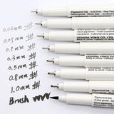 Marvy 4600 6/8/13pcs Pigment Liner Neelde Water-proof Drawing Pen Pigma Micron Sunproof Marker Pen for Sketching Office School