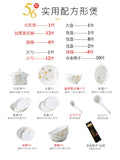 Melhor tigela e prato conjunto de casa europeu jingdezhen cerâmica osso chinês china talheres pauzinhos combinação e placas tigela