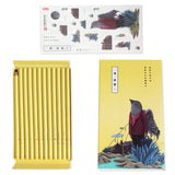 MiYA HIMI Little Birds Artist and Kids Charcoal Soft  Pencil Set for Drawing Sketching 12 Pcs  in One Set Stickers Attached