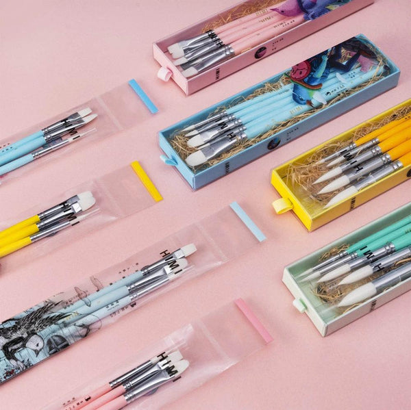 10PCS Watercolor Brush Set Gouache Paint Pens Acrylic Painting Nylon Wool  Kit