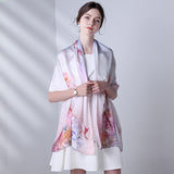 Mom's 100% silk scarf women's summer all-match long mulberry silk scarf thin shawl