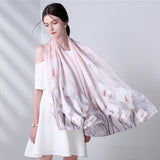 Mom's 100% silk scarf women's summer all-match long mulberry silk scarf thin shawl