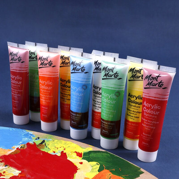 Mont Marte 36ml-18/24/36/48colors Acrylic Paint Set Waterproof Hand-pa –  AOOKMIYA