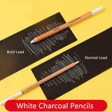 Mont marte 2/3pcs White Charcoal Pencil Highlight Sketch Signature Pencils Sketching Drawing Art Painter Painting Art Supplies