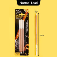 Mont marte 2/3pcs White Charcoal Pencil Highlight Sketch Signature Pencils Sketching Drawing Art Painter Painting Art Supplies