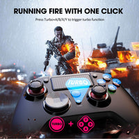 AOOKGAME  Wireless Game Controller for PS4/PS3 Upgraded Joystick Gamepad Multiple Trigger Vibration for Mobile Phone PC TV Box