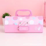 Multi-function Pencil Case 3 Layer Pen Box Large Capacity Pencilcase Stationery Box for Girls Password Lock School Supplies