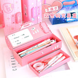 Multi-function Pencil Case 3 Layer Pen Box Large Capacity Pencilcase Stationery Box for Girls Password Lock School Supplies