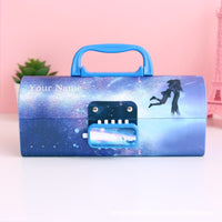 Multi-function Pencil Case 3 Layer Pen Box Large Capacity Pencilcase Stationery Box for Girls Password Lock School Supplies