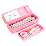 Multi-function Pencil Case 3 Layer Pen Box Large Capacity Pencilcase Stationery Box for Girls Password Lock School Supplies