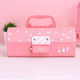 Multi-function Pencil Case 3 Layer Pen Box Large Capacity Pencilcase Stationery Box for Girls Password Lock School Supplies