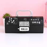 Multi-function Pencil Case 3 Layer Pen Box Large Capacity Pencilcase Stationery Box for Girls Password Lock School Supplies