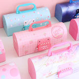 Multi-function Pencil Case 3 Layer Pen Box Large Capacity Pencilcase Stationery Box for Girls Password Lock School Supplies