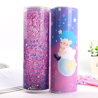 Multifunctional creative pencil case password lock quicksand stationery box large capacity office stationery school supplies