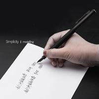 NEW Fountain Pen With Luxury Set 0.5mm Black F Nib Converter Pen Steel Ink Pens Simple Business Signing Pen Writing Pens