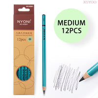 NYONI  10/12Pcs 14B Pencil Set Dedicate Charcoal Pencil Soft Medium Hard Painting Pencils Sketch Pencil Art Supplies Staionery