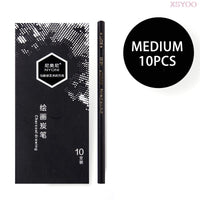 NYONI  10/12Pcs 14B Pencil Set Dedicate Charcoal Pencil Soft Medium Hard Painting Pencils Sketch Pencil Art Supplies Staionery