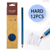 NYONI  10/12Pcs 14B Pencil Set Dedicate Charcoal Pencil Soft Medium Hard Painting Pencils Sketch Pencil Art Supplies Staionery