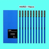 NYONI 10PCS Bold Hard/Medium/Soft/14B Charcoal Sketch Pencils Professional Carbon Pencil For Sketching Drawing Tool Art Supplies