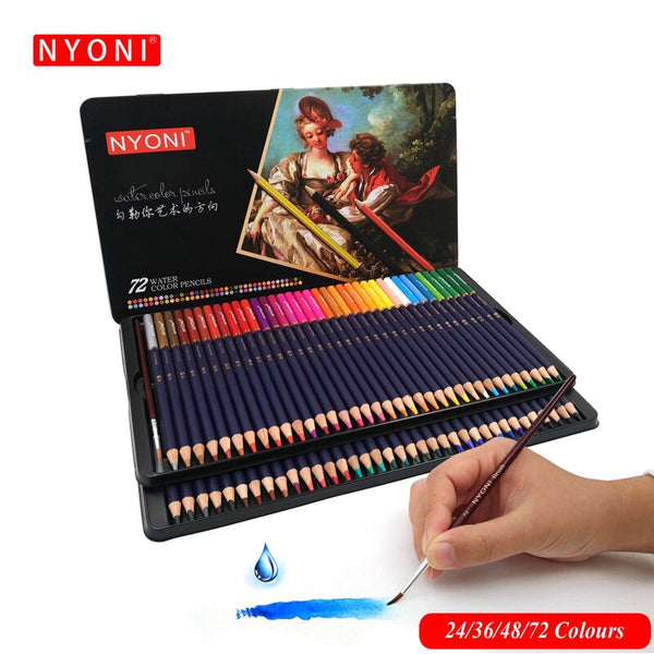 72 Colors Professional Color Pencil Set Iron Box Colored Colour Drawing  Pencil Lapices De Colores School Artist Supplies