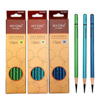 NYONI 10/12Pcs 14B Pencil Set Dedicate Charcoal Pencil Soft Medium