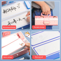 New Cute Three Layers Password lock Pencil Case Large Capacity Multi-function Stationery Box For School Students Art Supplies