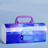 New Cute Three Layers Password lock Pencil Case Large Capacity Multi-function Stationery Box For School Students Art Supplies