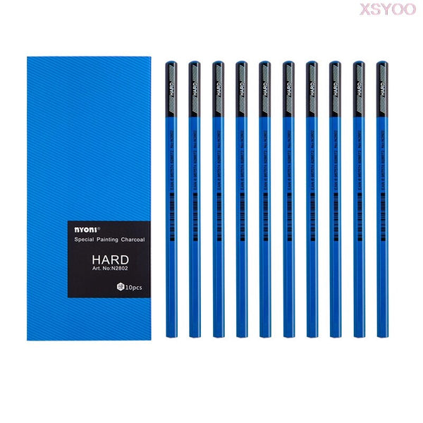 NYONI 12PCS Professional Charcoal Sketch Pencils Hard/Medium/Soft