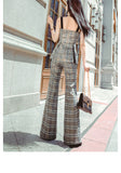 AOOKDRESS summer fashion plaid suit new fashion double-breasted camisole vest trousers two-piece suit