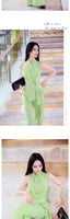 AOOKDRESS ladies wind summer suit tide new irregular neck strapless dress micro bell pants two-piece suit