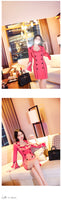 AOOKDRESS spring dress design feel rips long-sleeved dress 2021 new waist-thin double-breasted bag hip skirt