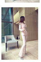 AOOKDRESS spring new style OL color matching slim single-breasted blazer two-piece suit