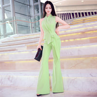 AOOKDRESS ladies wind summer suit tide new irregular neck strapless dress micro bell pants two-piece suit